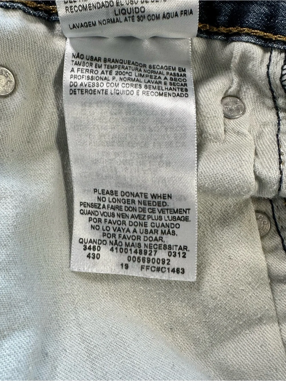 Levi’s 569 Jeans Mens 34x36 Blue Straight Dark Wash Denim Whiskered Loose Fit